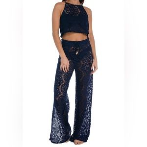 NWT Sunshine 79 CoverUp Set/Midnight Chillin' Crochet Top and Bottom